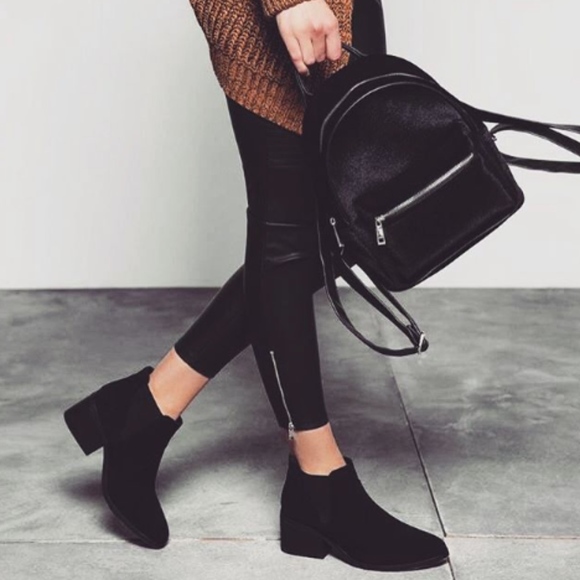 LF Handbags - Lf black mini velvet backpack